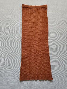 New Heartloom Rust Brown Cable-Knit Midi Skirt - Size S